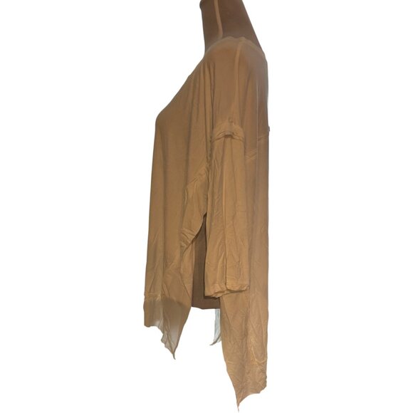 POL women's white oversized open sides 3/4 sleeve tunic sz M fits up to XL NWOT - Picture 3 of 10